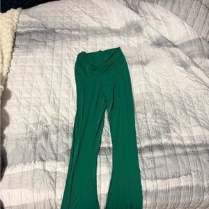 Aerie Green Flare Leggings